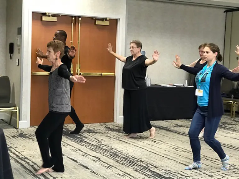 Mary-Jean Cowell teaching intensive workshop in dance
